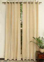 Aster minimal design Linen curtain for living room and Bed Room - Room darkening - Brown - Single Panel