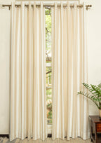 Caramel minimal design 100% cotton curtain for living room - Room darkening - Cream - Single panel