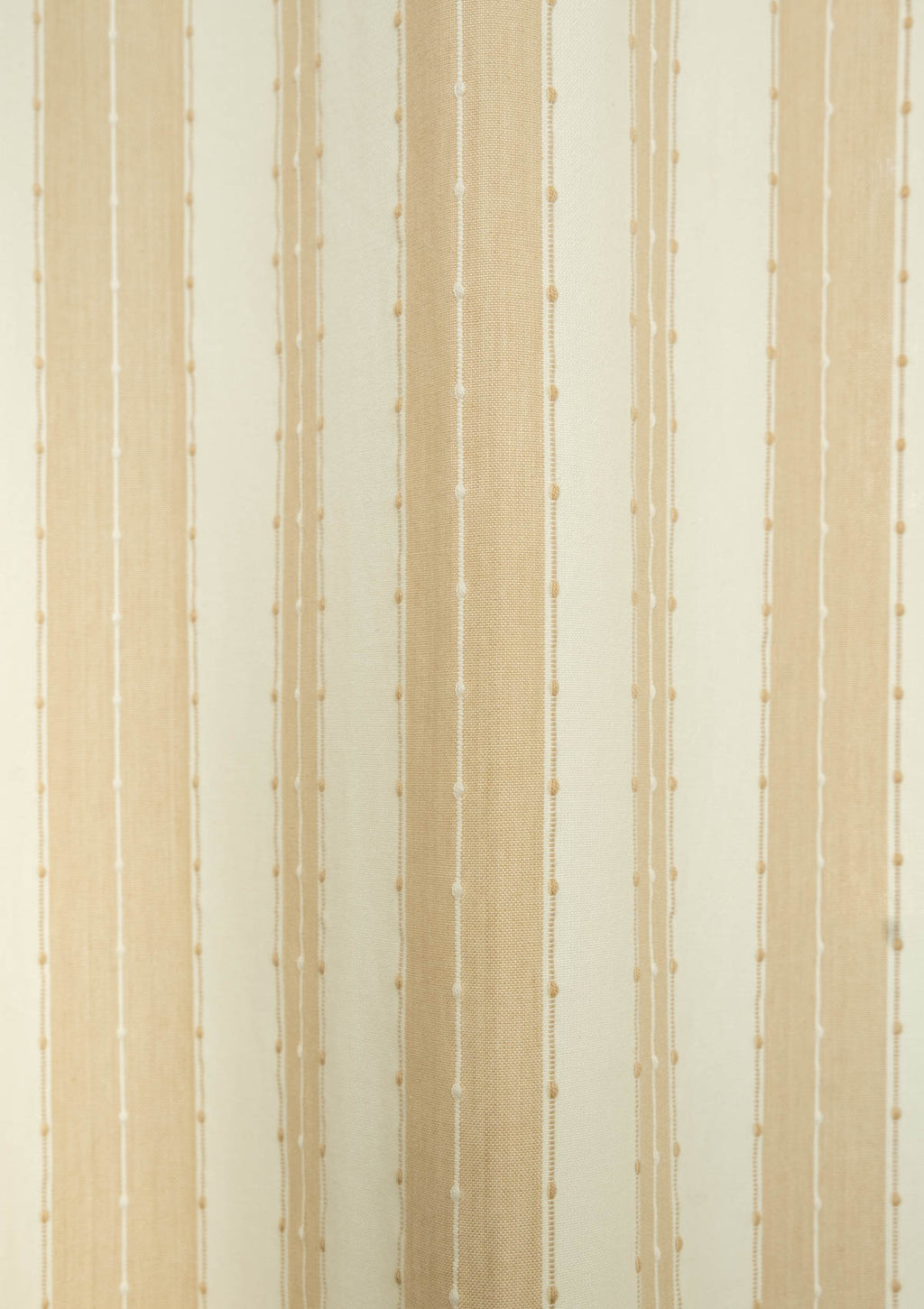Caramel minimal design 100% cotton curtain for living room - Room darkening - Cream - Single panel