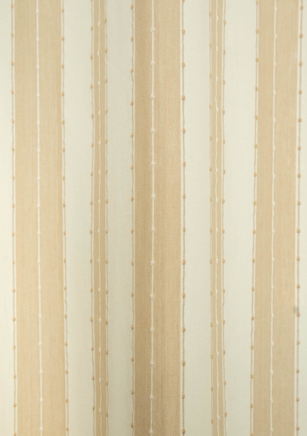Caramel minimal design 100% cotton curtain for living room - Room darkening - Cream - Single panel