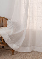 Haze 100% cotton Geometric pattern curtain for Living Room and Bedroom - Room darkening - Yellow - Single Piece