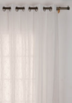 Haze 100% cotton Geometric pattern curtain for Living Room and Bedroom - Room darkening - Yellow - Single Piece