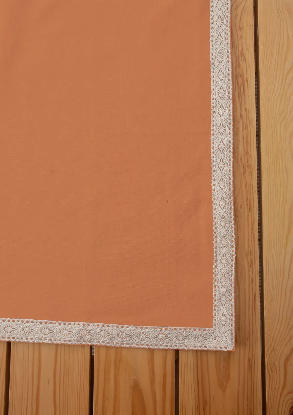 Solid colors with lace border 100% cotton table cloth for 4 seater, 6 seater, 8 seater dining table