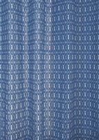 Meadows geometric printed 100% cotton curtain for bed room - Room darkening - Indigo - Single Panel