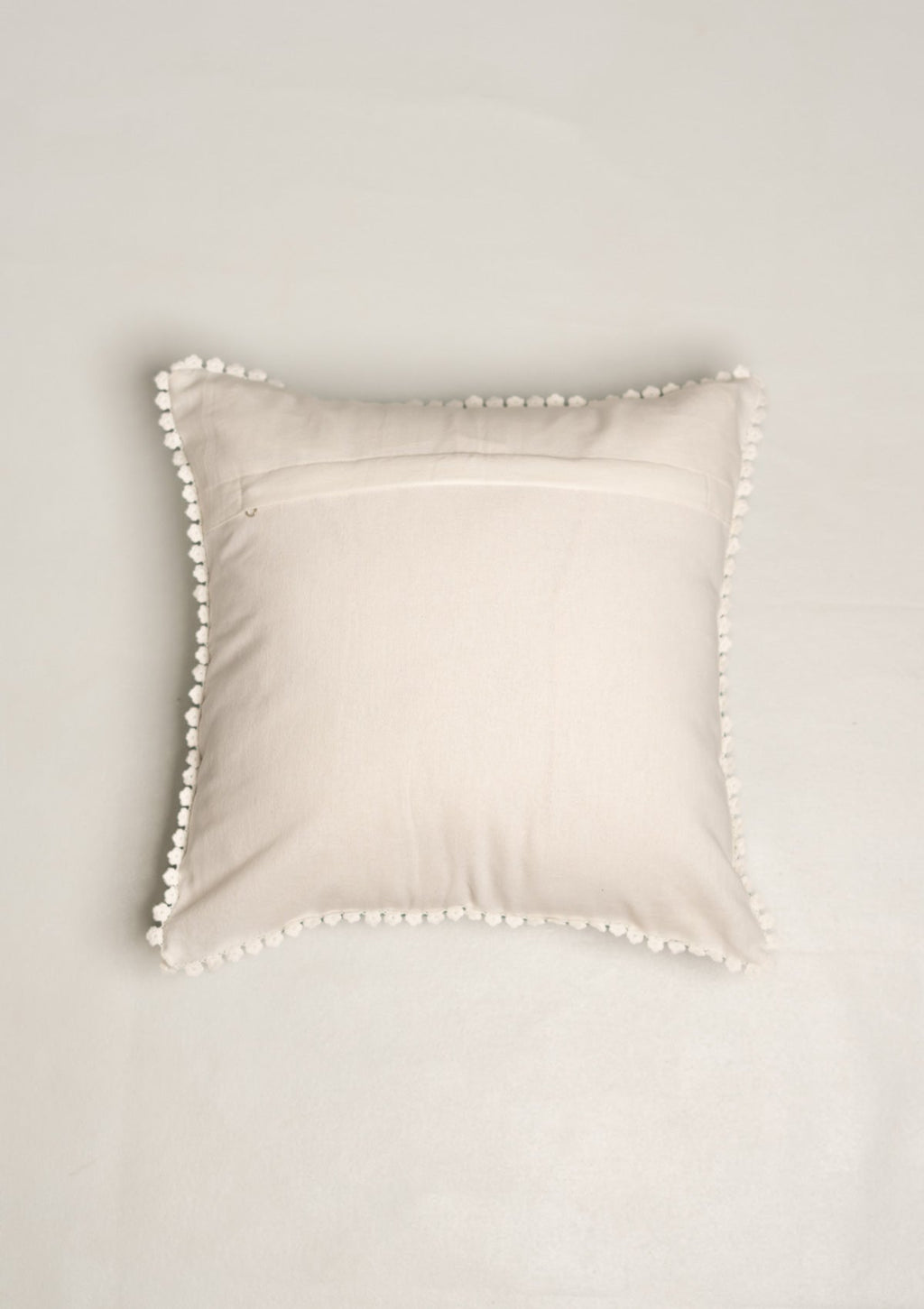 Salaga flora and fauna with flower lace 100% Cotton Cushion Cover for Sofa - Multicolor