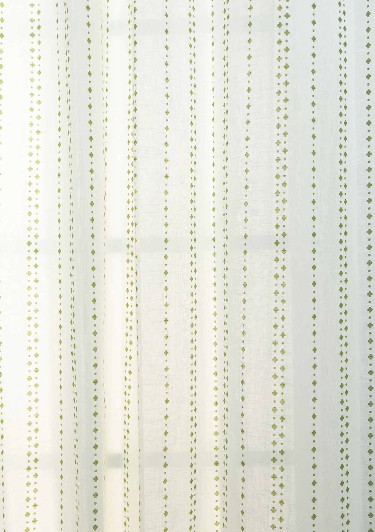 Sitara geometric printed 100% cotton sheer curtain for living room - Light filtering - Indigo - Single Panel