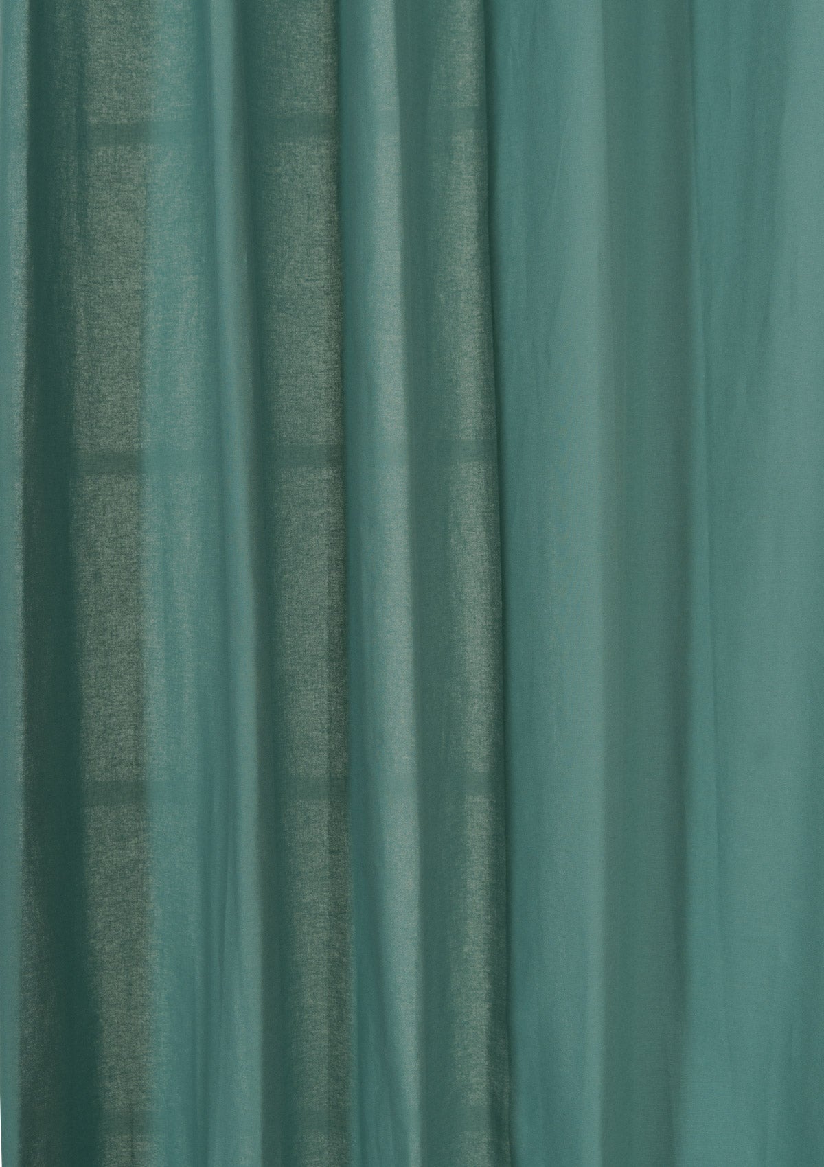 Solid aqua blue 100% cotton plain curtain for bedroom - Room darkening - Pack of 1