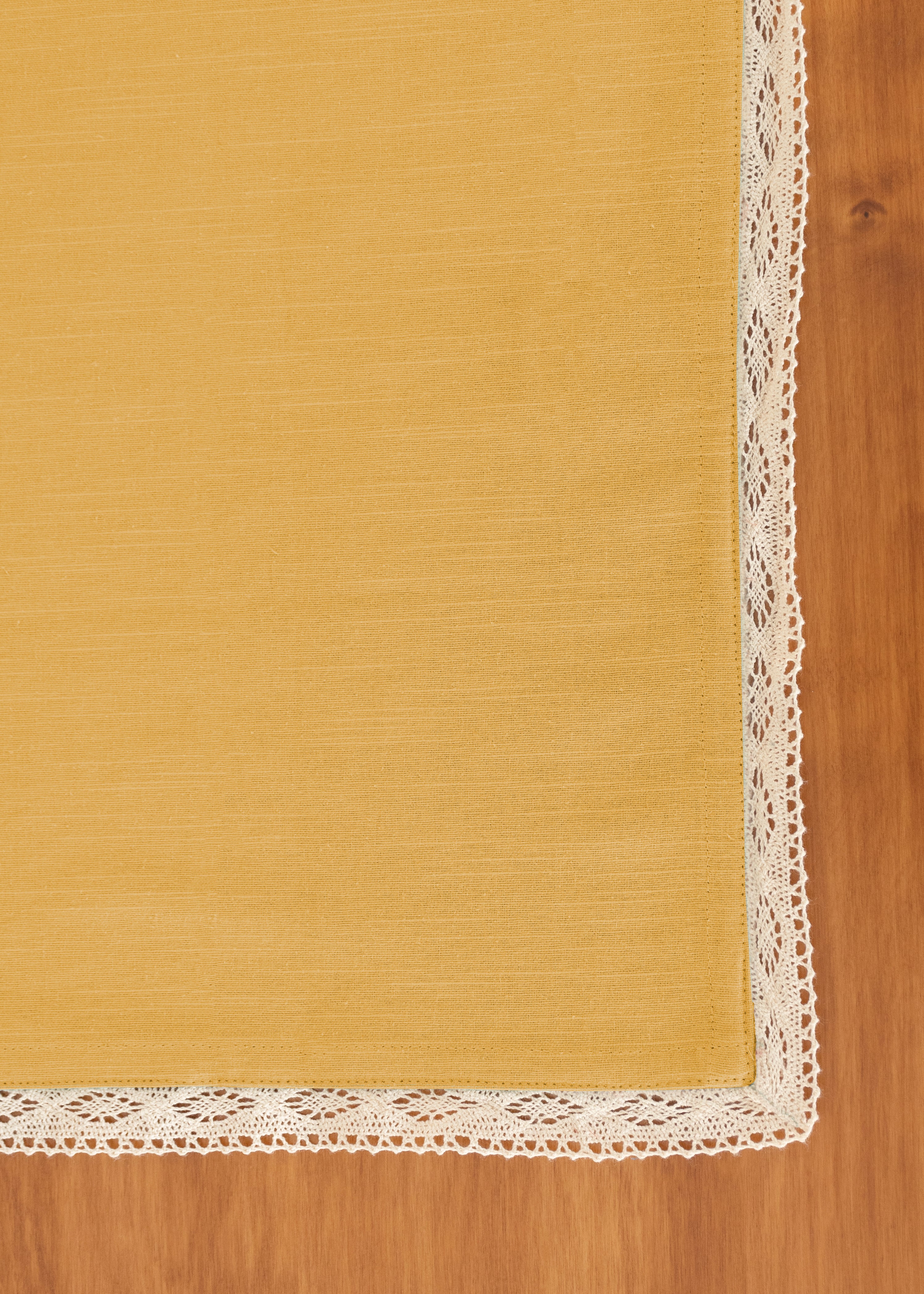 Solid Cotton Table Cloth - Mustard