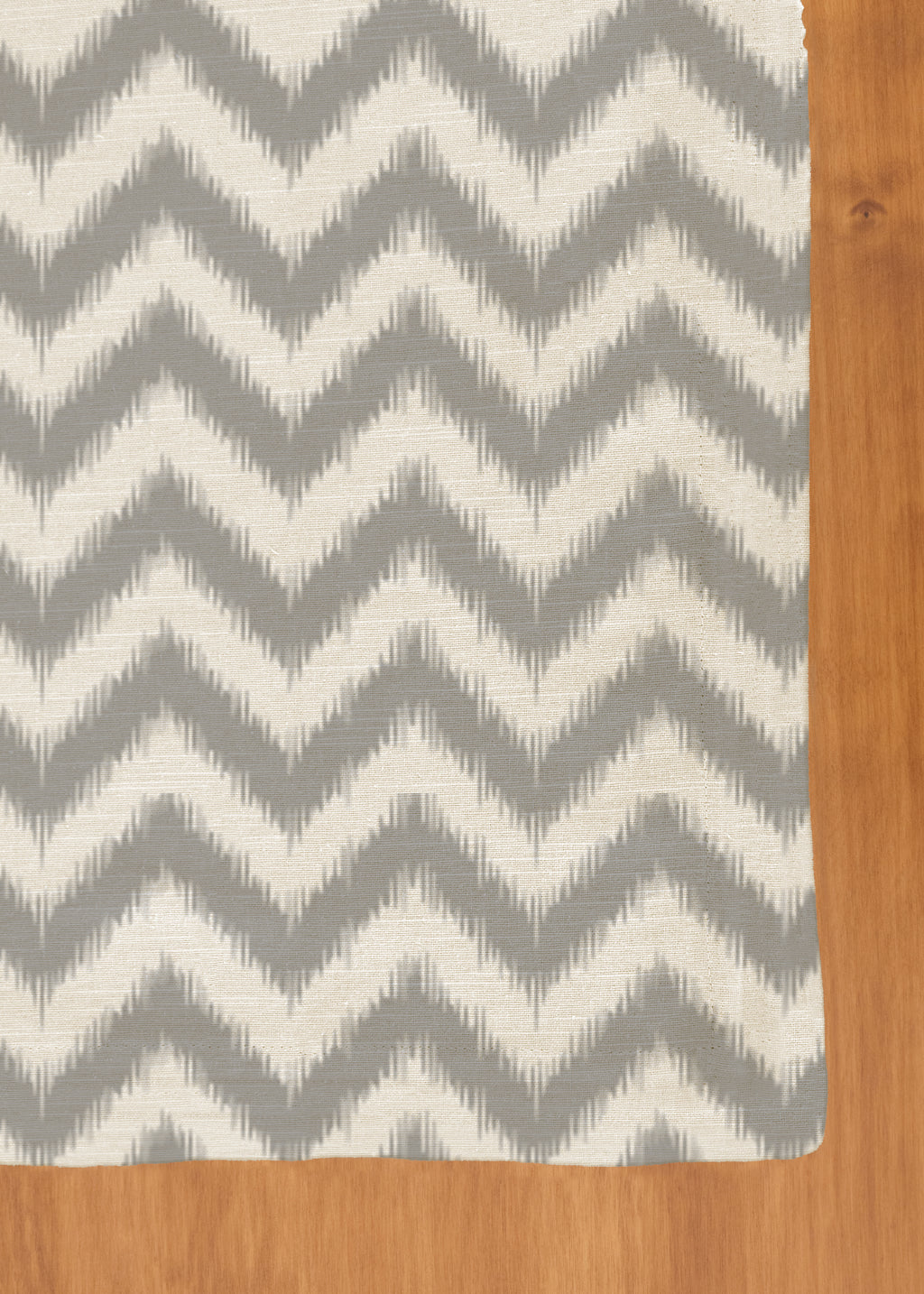 Ikat Chevron geometric prints 100% cotton table cloth for 4 seater, 6 seater, 8 seater for dining table - Grey, Nile Blue, Yellow