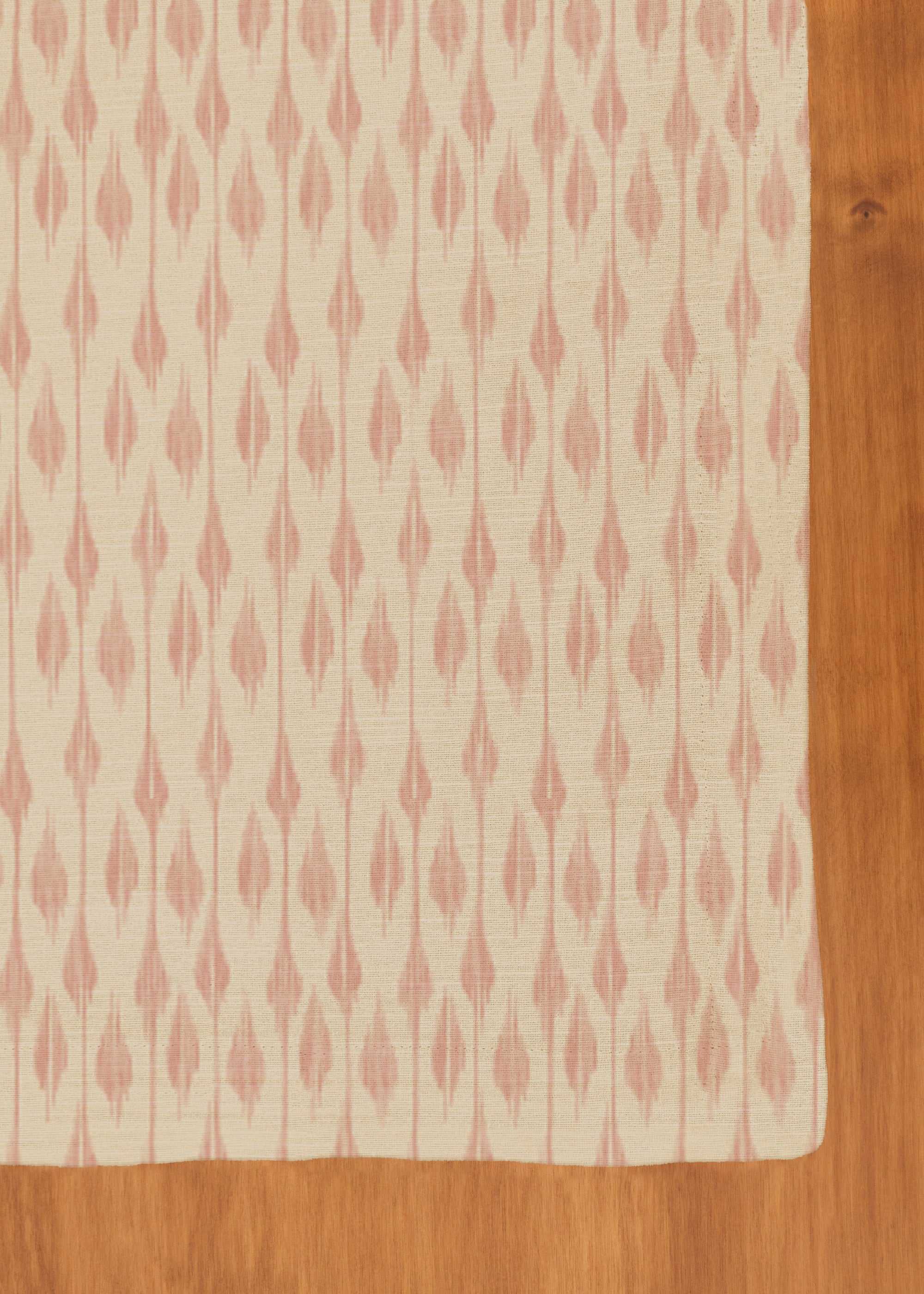 Chenab geometric Prints 100% cotton table cloth for 4 seater, 6 seater dining - Blush
