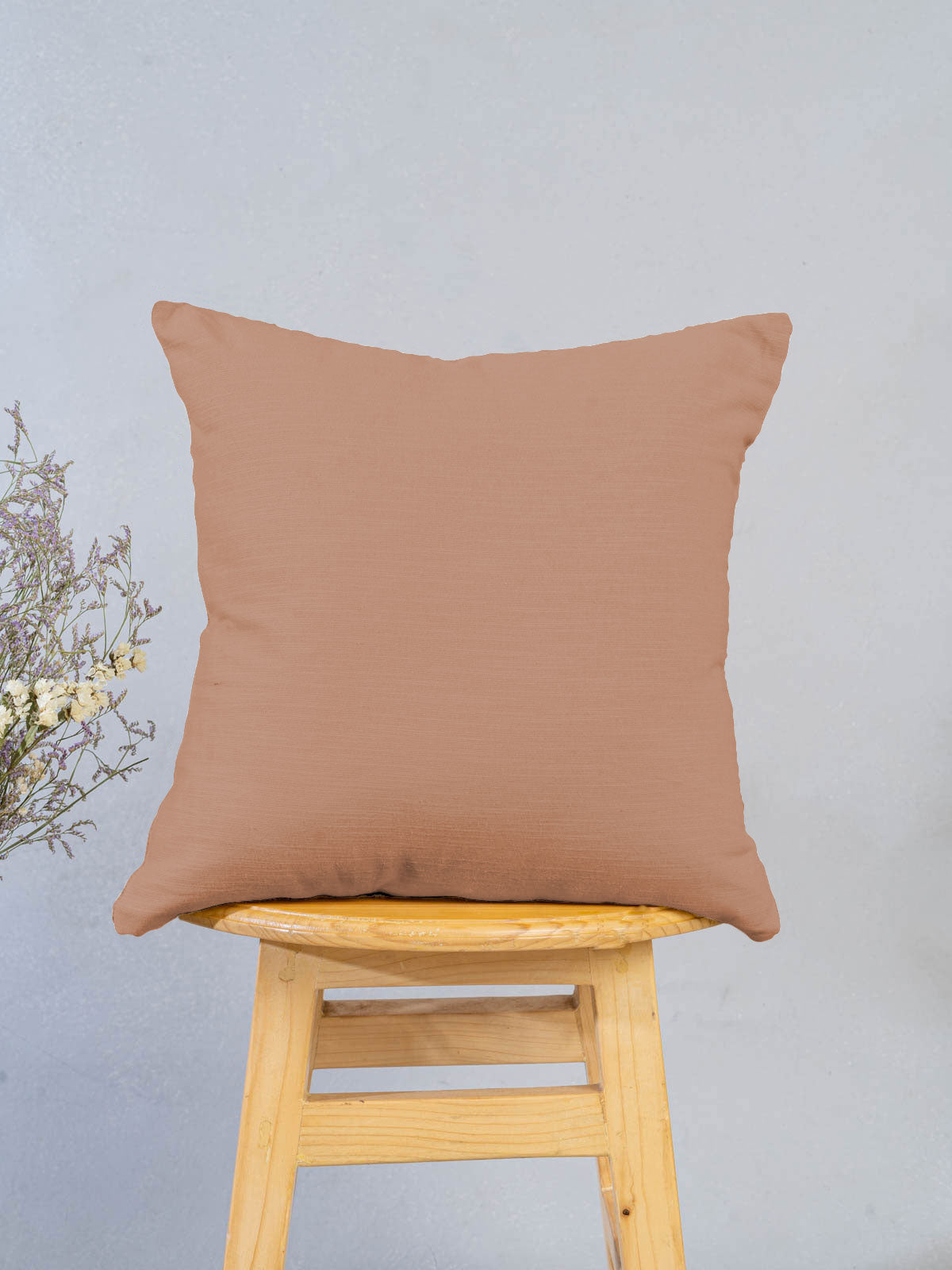 Solid 100% cotton customisable cushion cover for sofa - Chocolate Brown