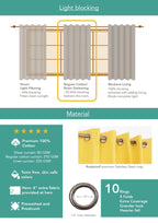 Parijatha Floral printed 100% Cotton Curtain for Living Room and Bedroom - Room Darkening - Rust and Mustard - Single Panel
