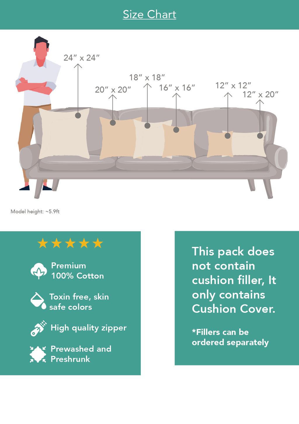 Terrazo geometric prints with baby overlock 100% cotton cushion cover for sofa - Mustard