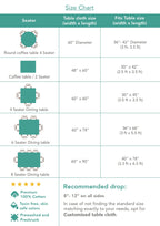 Kolam minimal Printed 100% Cotton Table cloth for 4 seater, 6 seater and 8 seater dining - Brick red