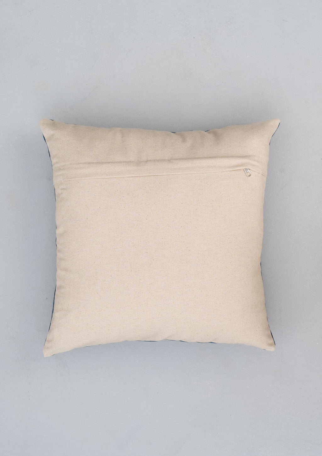 Calicut 100% cotton embroidered decorative cushion cover for sofa - Ivory