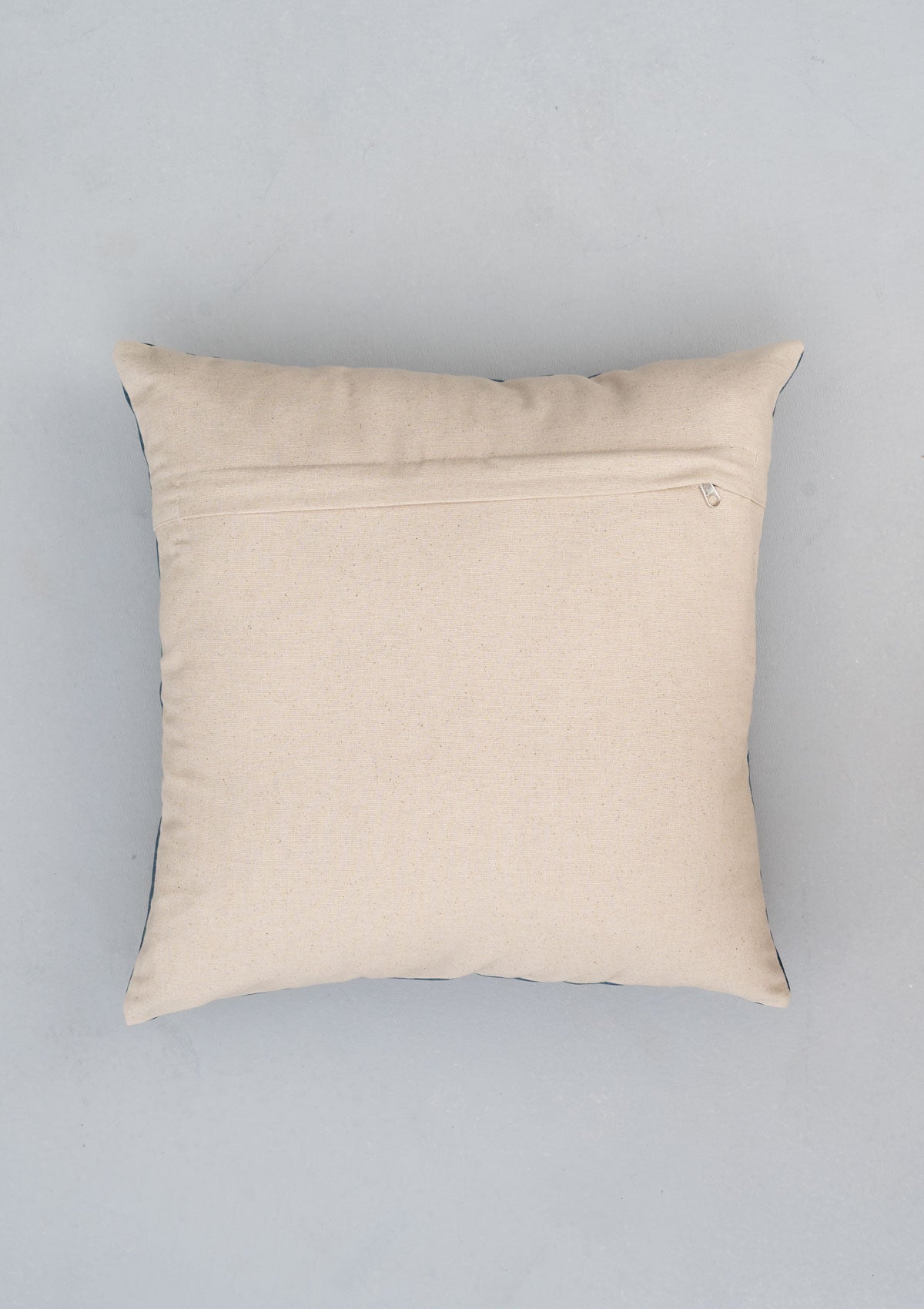 Calicut 100% cotton embroidered decorative cushion cover for sofa - Ivory