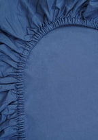 Solid colors fabric dyed 100% cotton soft feel Fitted sheet with pillow covers - Rust, Royal Blue