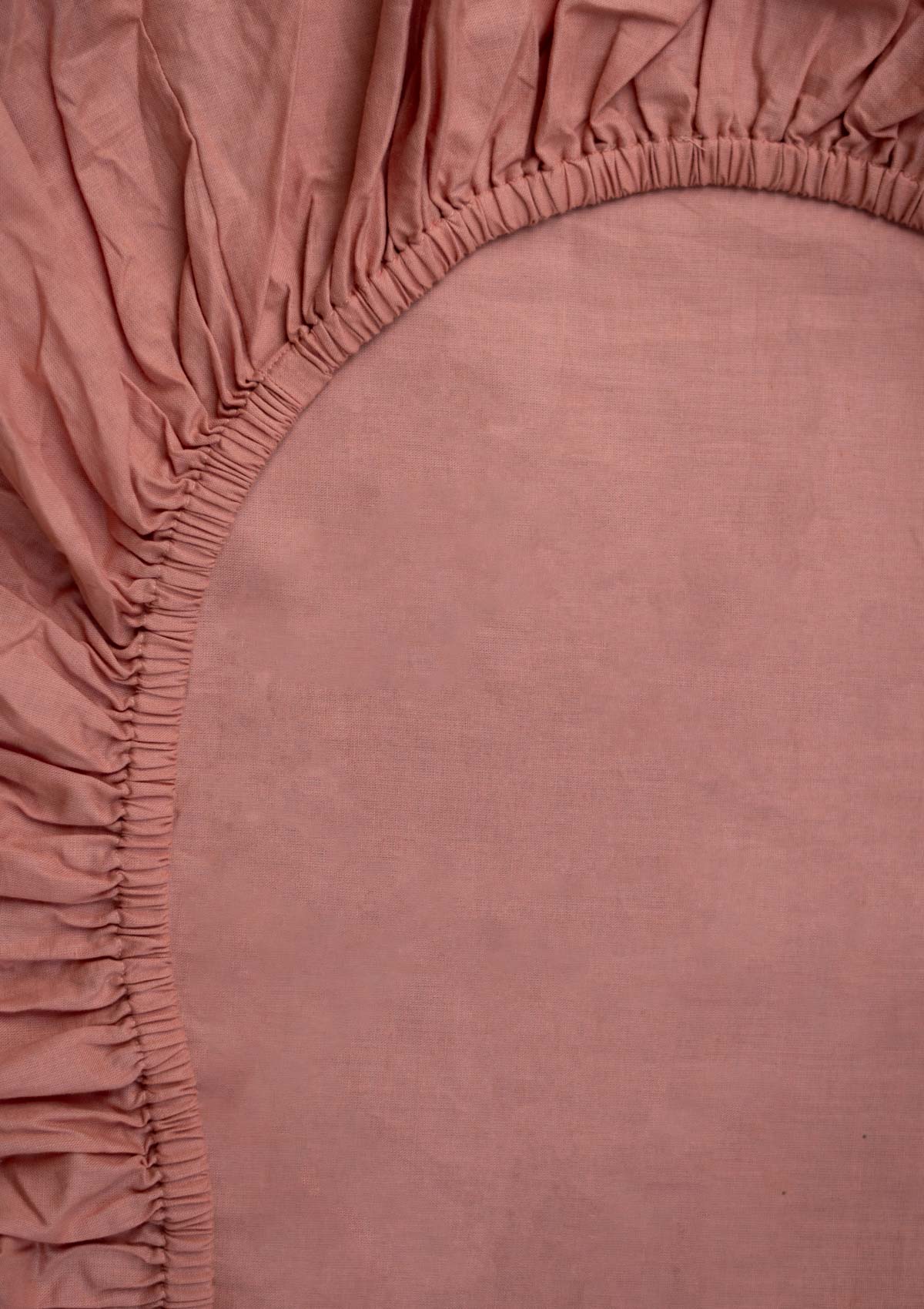 Rose Dawn Solid Fitted sheet - Rust