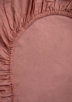 Solid colors fabric dyed 100% cotton soft feel Fitted sheet with pillow covers - Rust, Royal Blue