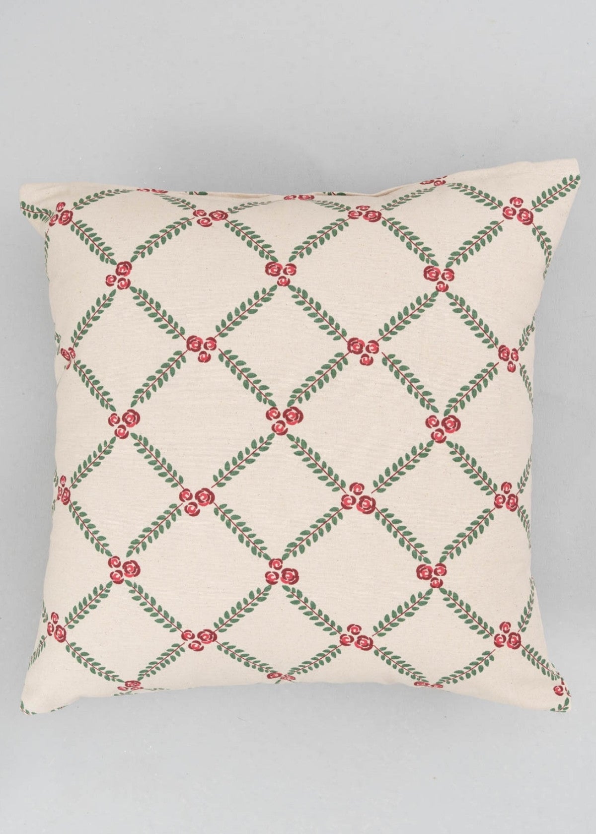 Climbing Roses floral prints 100% cotton cushion cover for sofa - Lavender, Wine Red