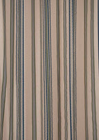 Roman Stripes geometric prints 100% cotton curtain for Living Room and Bed Room - Room darkening - Multicolor, Green - Single Panel