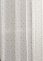 Aniseed floral printed 100% cotton sheer curtain for living room - Light filtering - Single panel - Nile Blue, Indigo