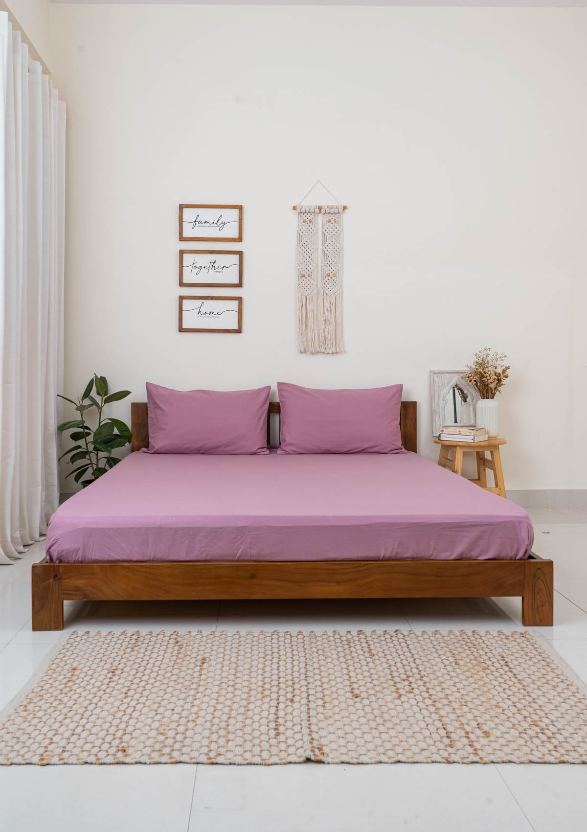 Solid Flat Sheet - Dusty Lavendar