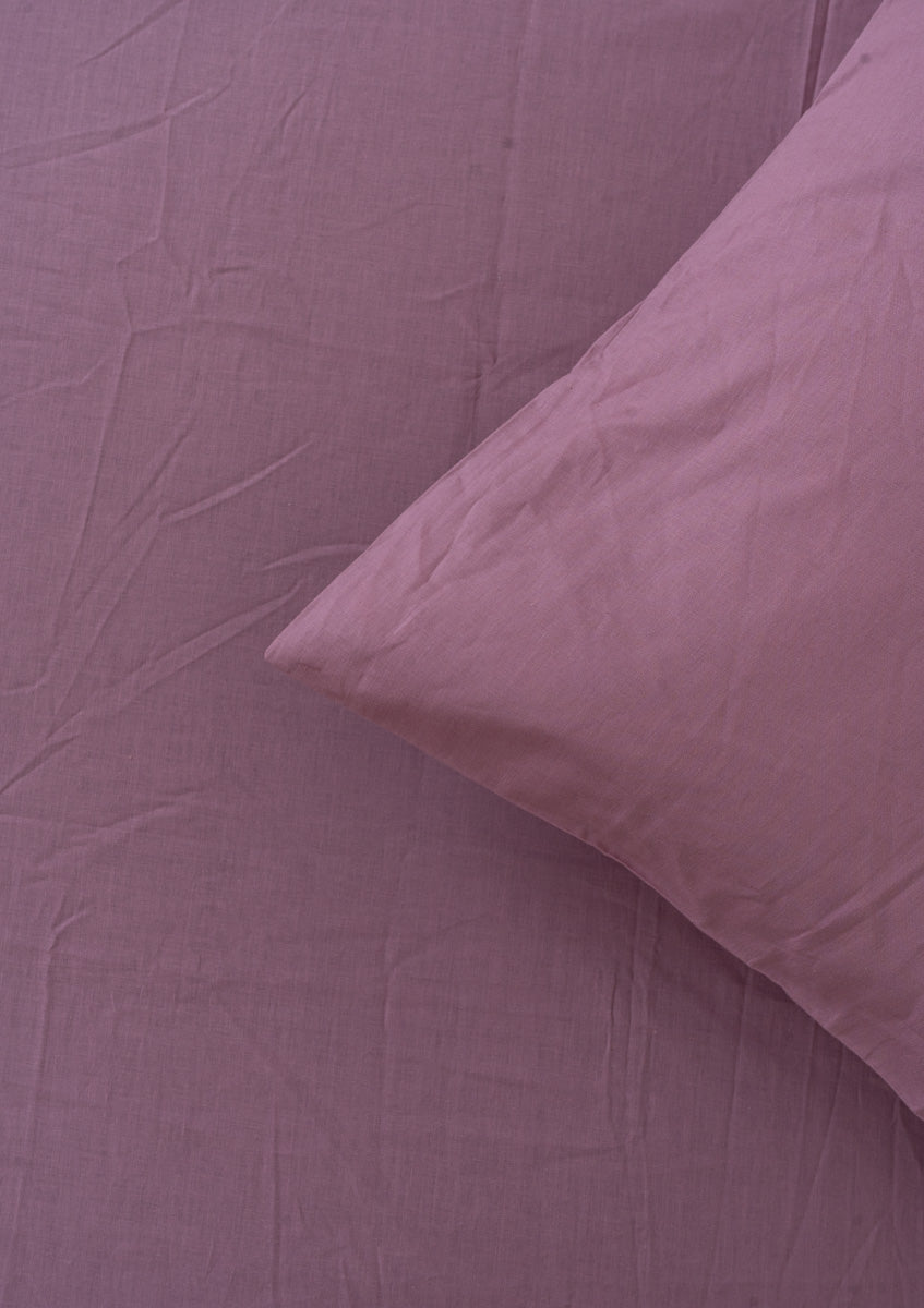 Solid colors dyed 100% cotton soft feel Flat sheets with pillow covers - Rust, Royal Blue, Lavender