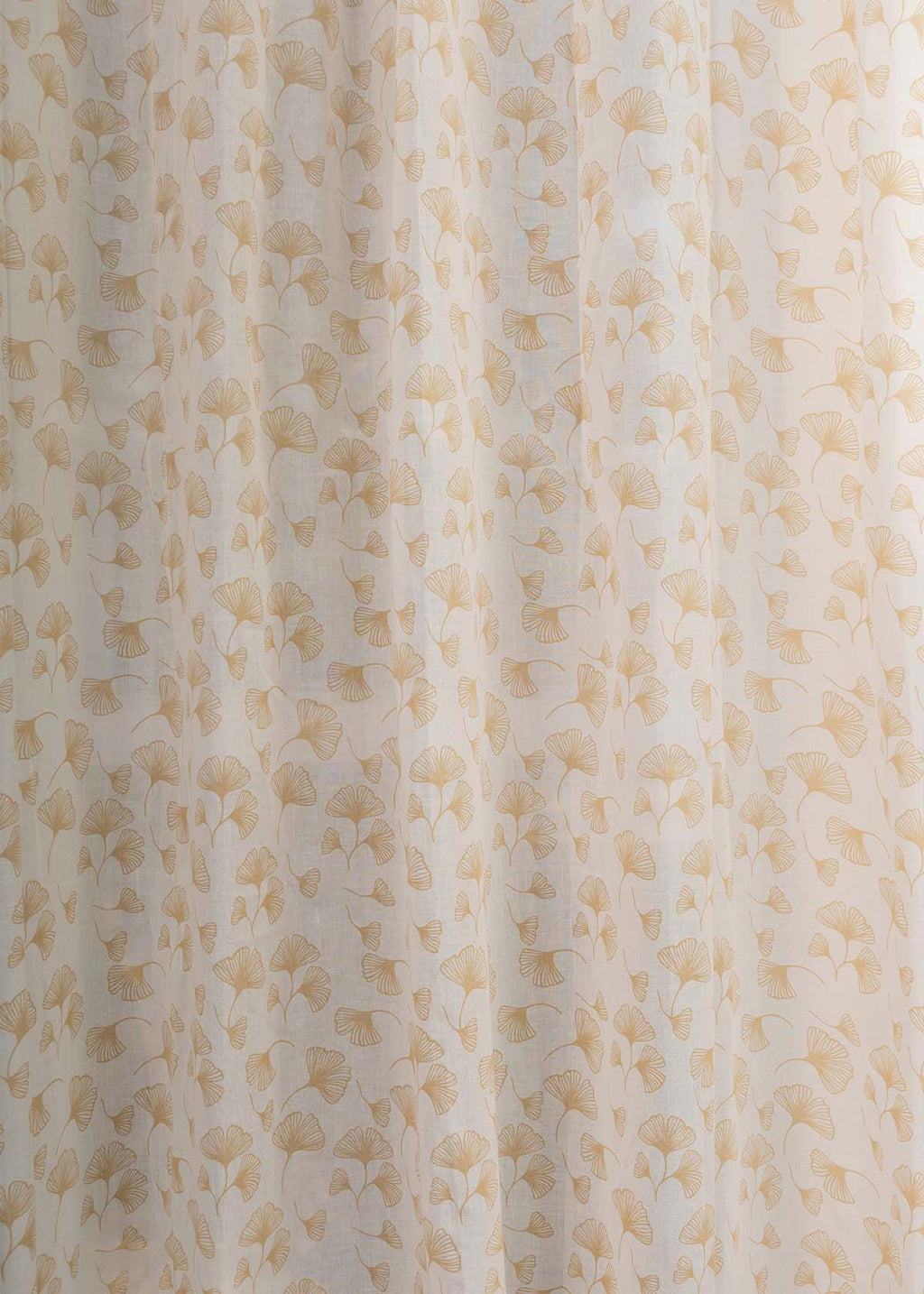 Gingko floral prints 100% cotton sheer curtain for living room -  Light filtering - Multicolor - Single Panel