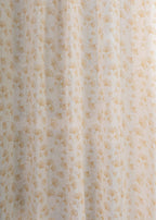 Gingko floral prints 100% cotton sheer curtain for living room -  Light filtering - Multicolor - Single Panel
