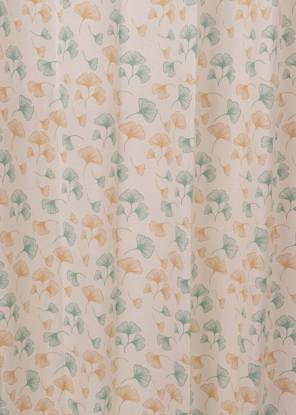 Gingko floral prints 100% cotton curtain for living room - Room darkening - Nile Blue - Single Panel