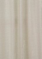 Hashlines geometric 100% cotton curtain for living room - Room darkening - Grey - Single panel