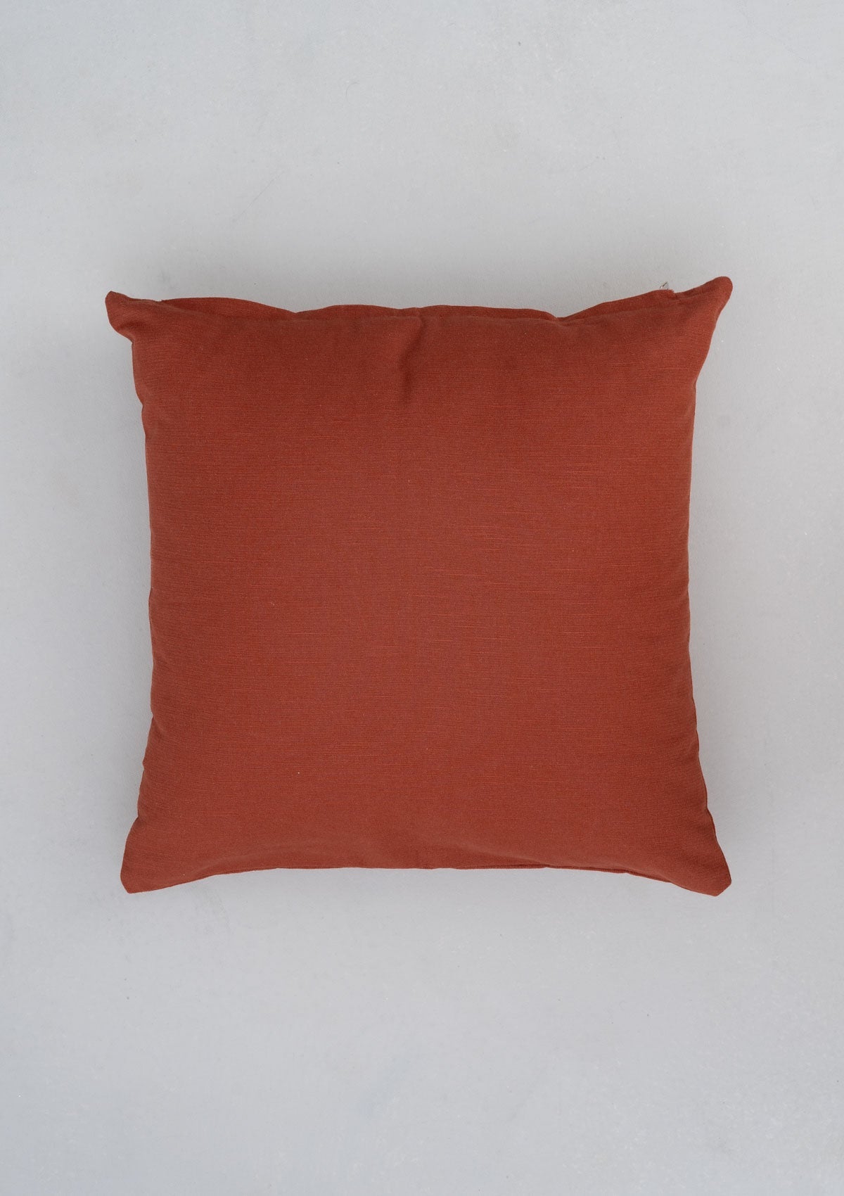 Kesar 100% cotton embroidered decorative cushion cover for sofa - Brick Red