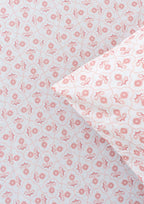 Moroccon printed 100% cotton Flat sheet with pillow covers - Blush