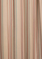 Roman Stripes geometric prints 100% cotton curtain for Living Room and Bed Room - Room darkening - Multicolor, Green - Single Panel