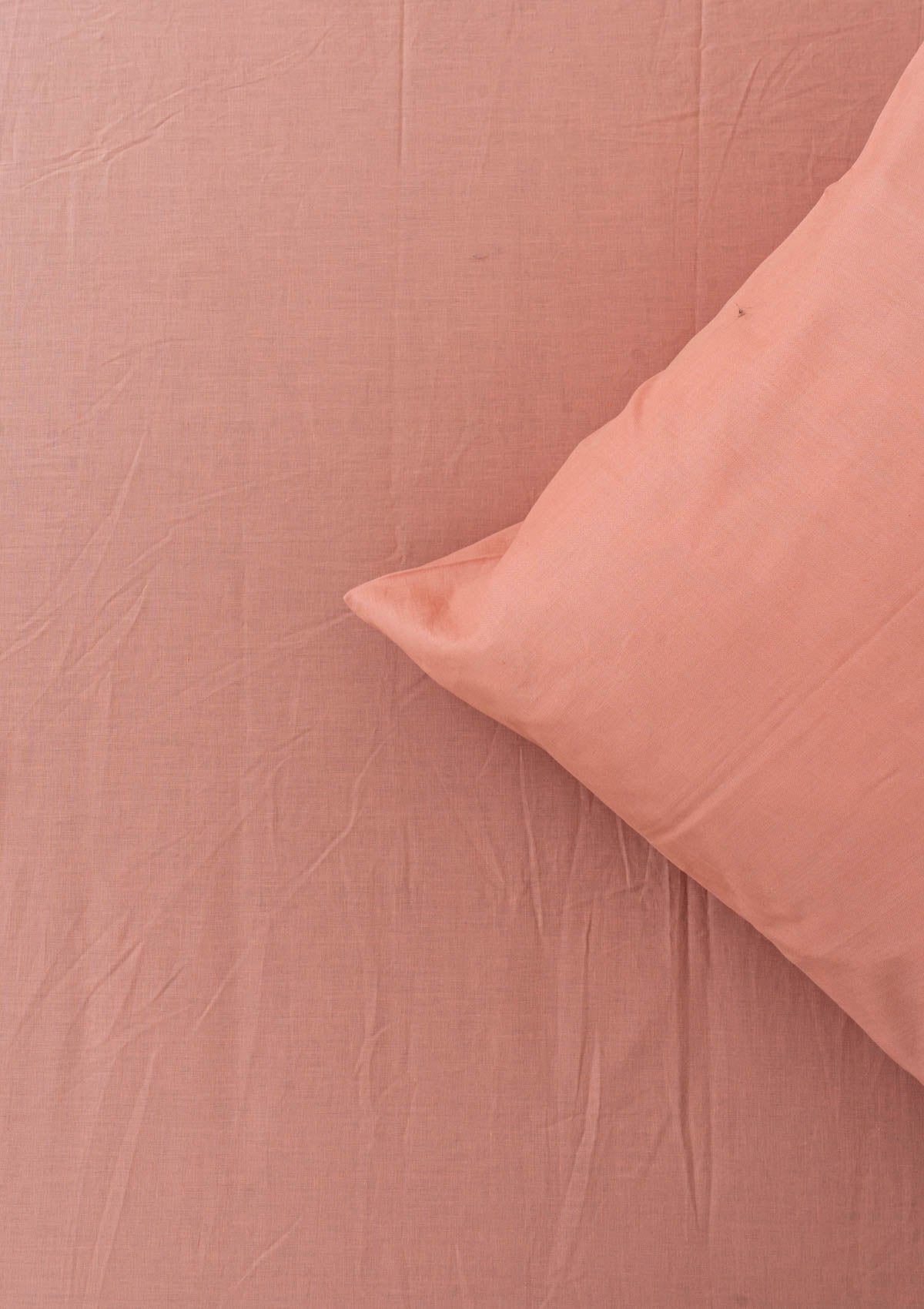 Rose Dawn Solid Fitted sheet - Rust