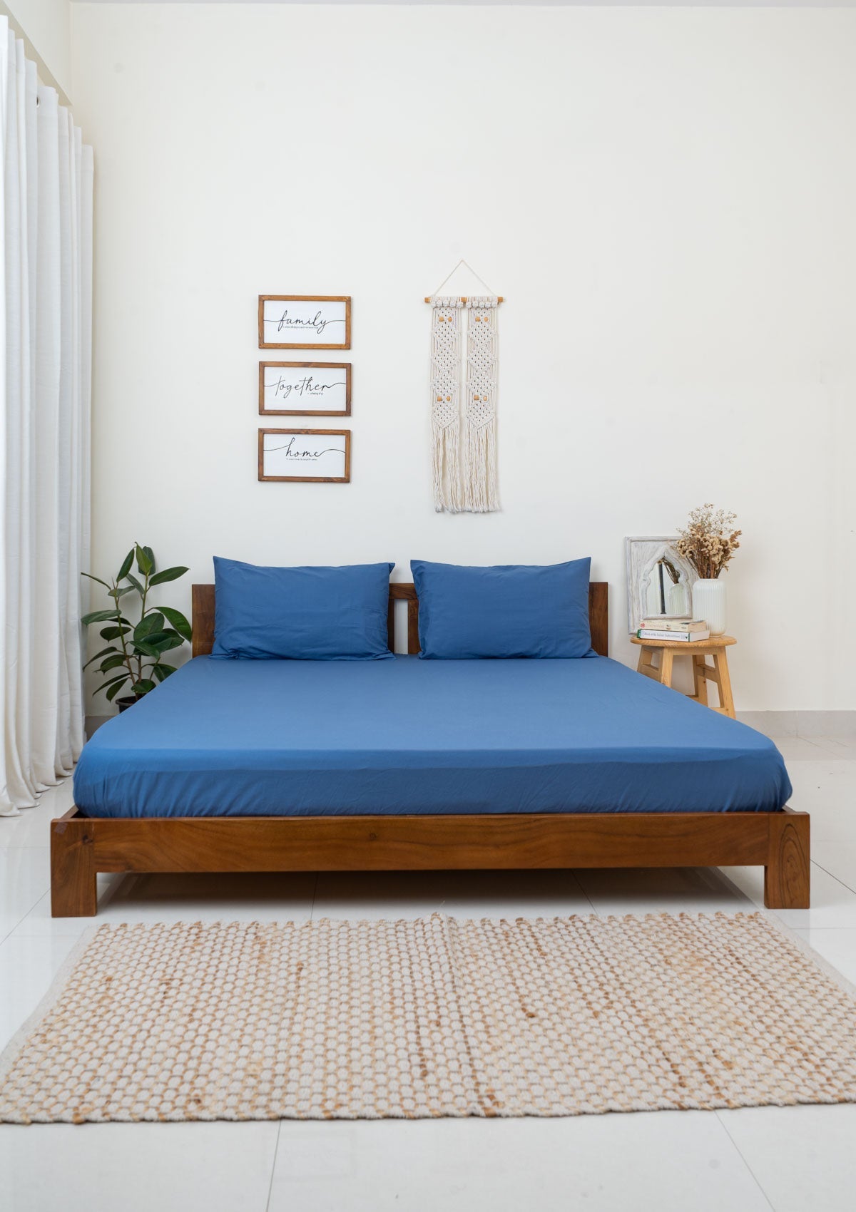 Solid Flat sheet - Royal Blue