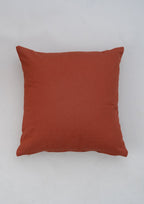 Silk Route Embroidered 100% cotton cushion cover for sofa - Brick Red