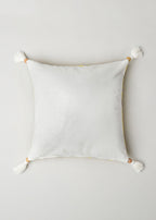 Spring Forest prints with wooden tassle 100% cotton cushion cover for sofa - Yellow