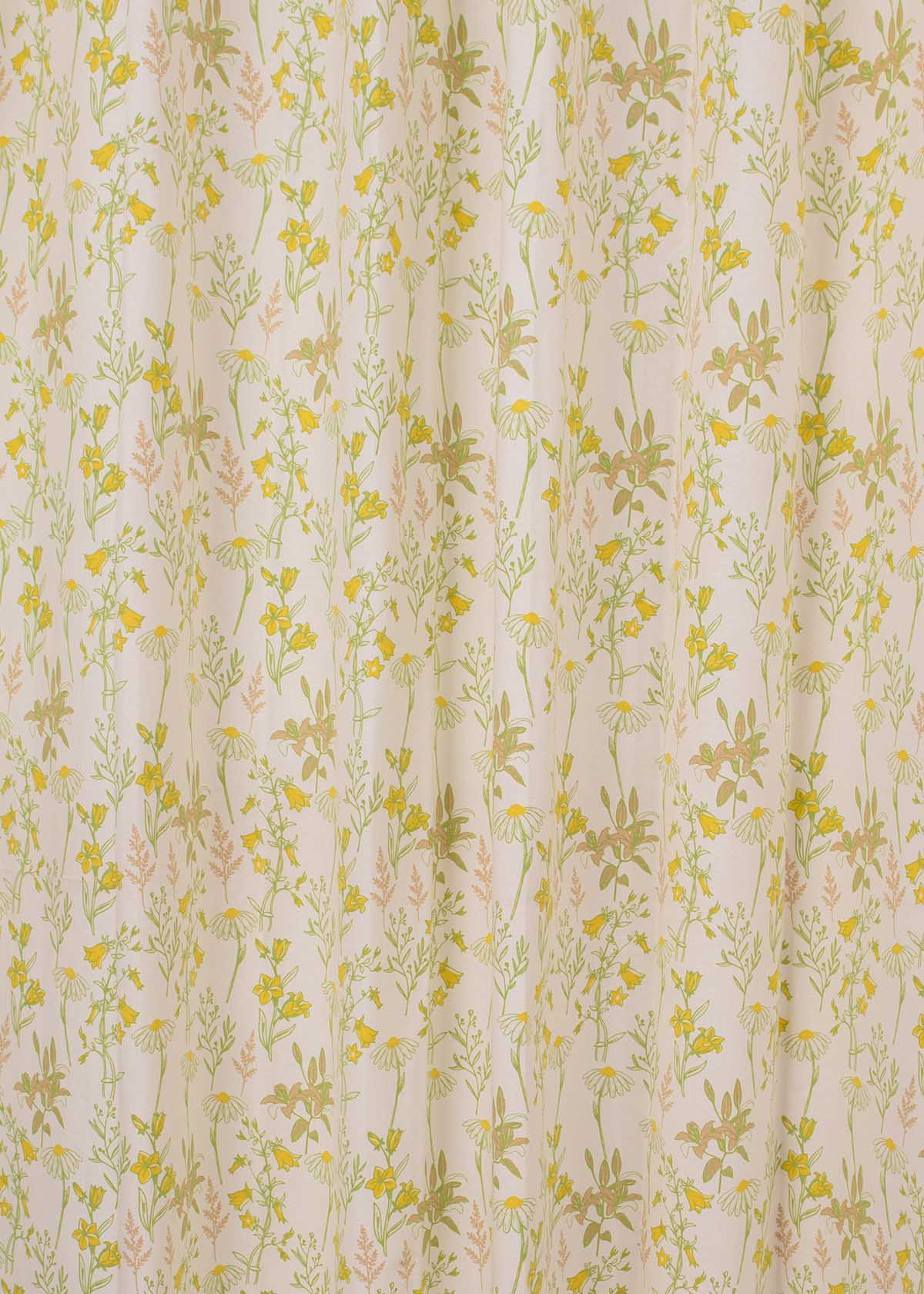 Tulip Garden floral printed 100% cotton curtain for kids room, living room & bed room - Room darkening - Single Panel