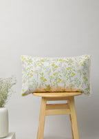 Tulip Garden floral prints with cotton lace 100% cotton cushion cover for sofa - Multicolor