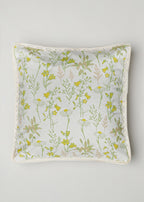 Tulip Garden floral prints with cotton lace 100% cotton cushion cover for sofa - Multicolor