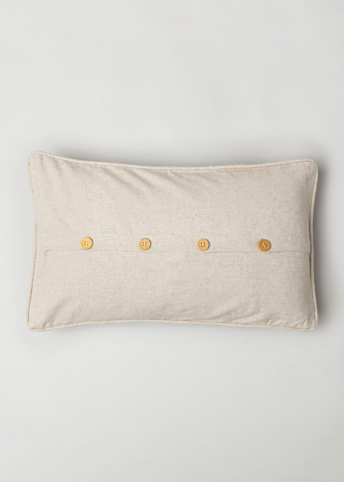Vintage Herbs floral prints with lace Linen cotton cushion cover for sofa - Beige