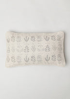 Vintage Herbs floral prints with lace Linen cotton cushion cover for sofa - Beige