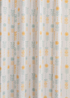 Wild Bouquet floral printed 100% cotton curtain for Living room & bed room - Room darkening - Corn Yellow - Single Panel