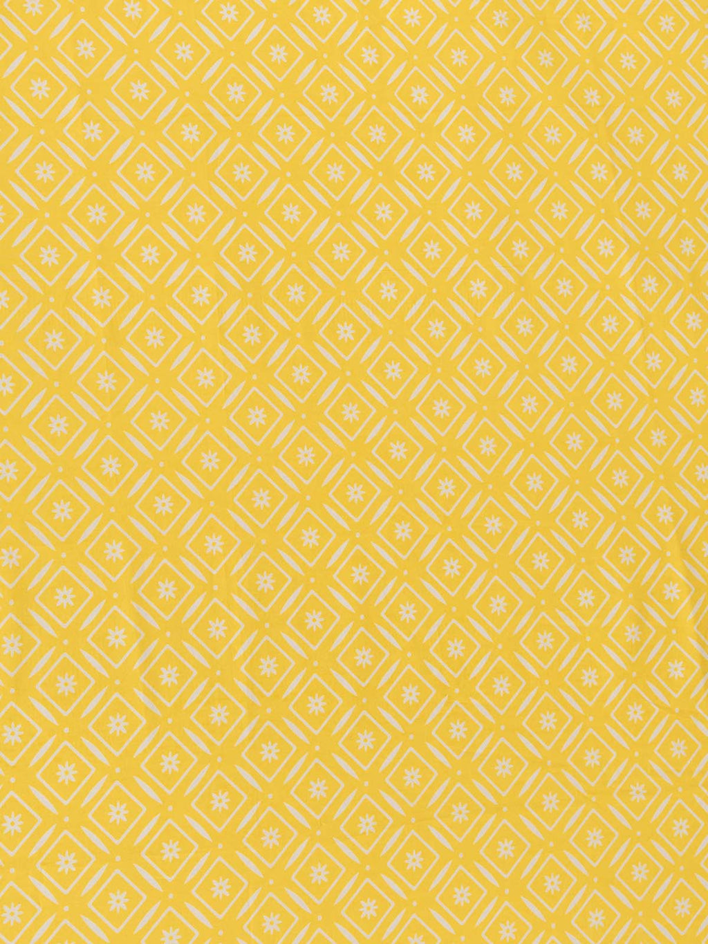 Daisy Fields minimal Printed 100% Cotton Flat Sheet with pillow covers - Yellow