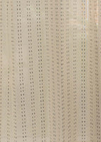 Dew minimal design 100% Cotton Sheer curtain for Living room & bedroom - Light filtering - Cream - Single Panel