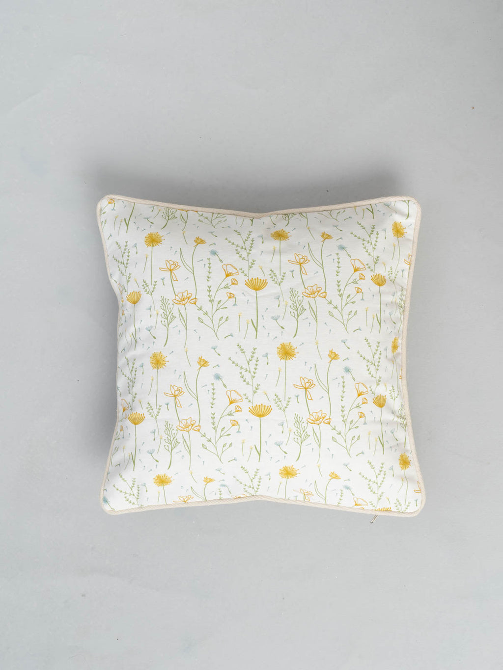 Drifting Dandelion floral prints 100% cotton cushion cover for sofa, livingroom - Lavender, Yellow