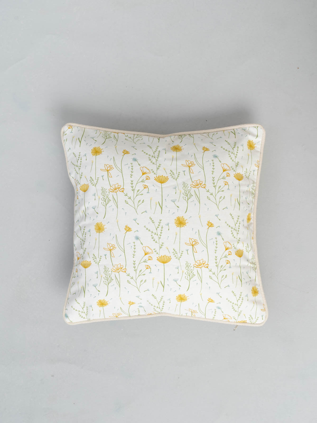 Drifting Dandelion floral prints 100% cotton cushion cover for sofa, livingroom - Lavender, Yellow