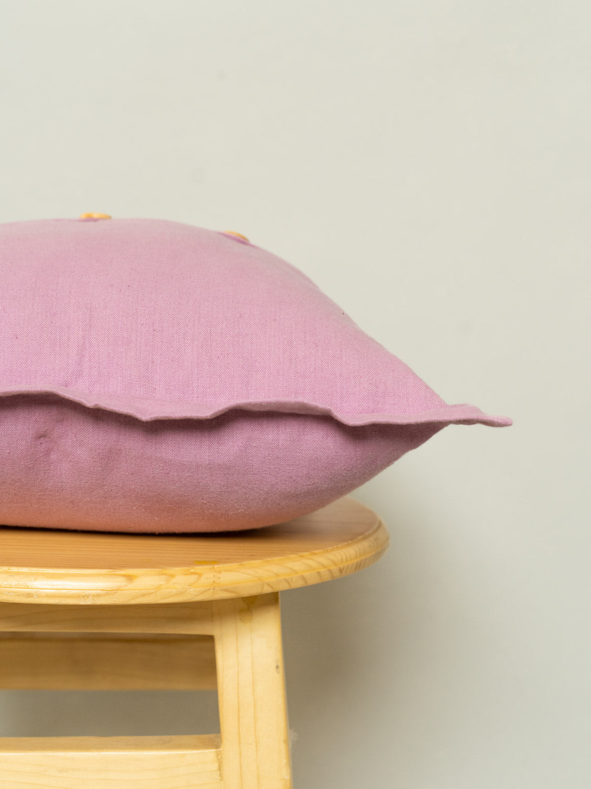 Solid 100% cotton plain cushion cover for sofa - Lavender